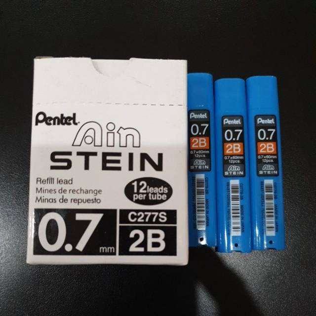 

Isi Pensil Mekanik Pentel 2B Ain Stein 0.7 Mm (C277S)