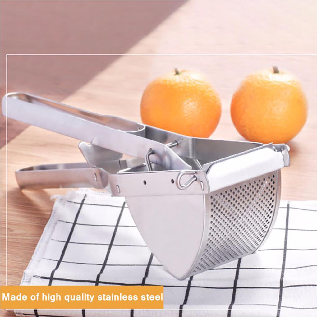 Potato Masher Vegetable Fruit Ricer Manual Tangan Stainless Steel Untuk Puree Fruit Juicer