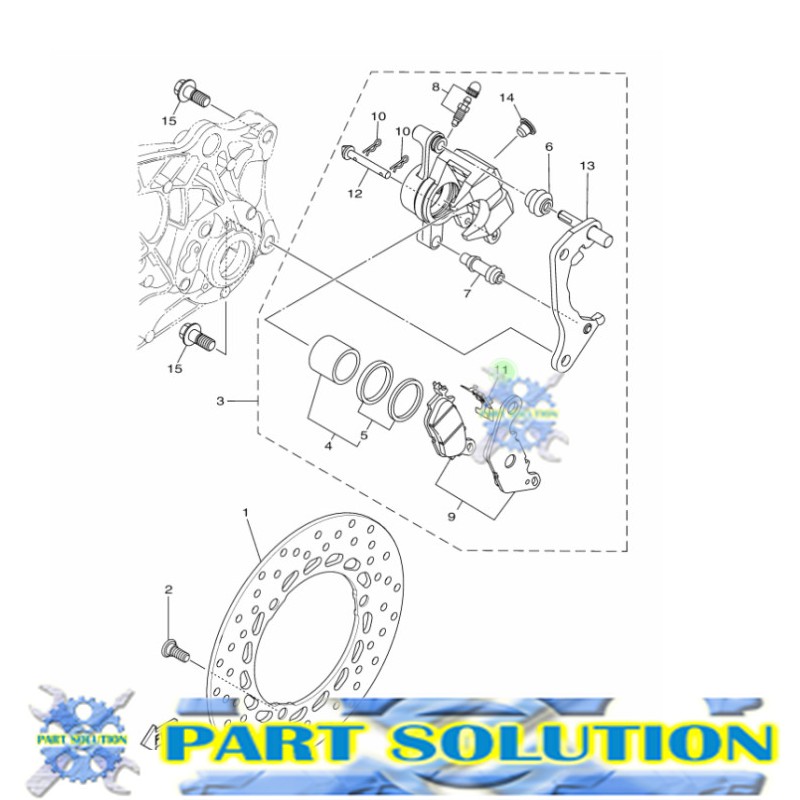 PLAT TAHANAN KALIPER BELAKANG YAMAHA N MAX 5P0 F5919 01   Diskon Dijamin Original