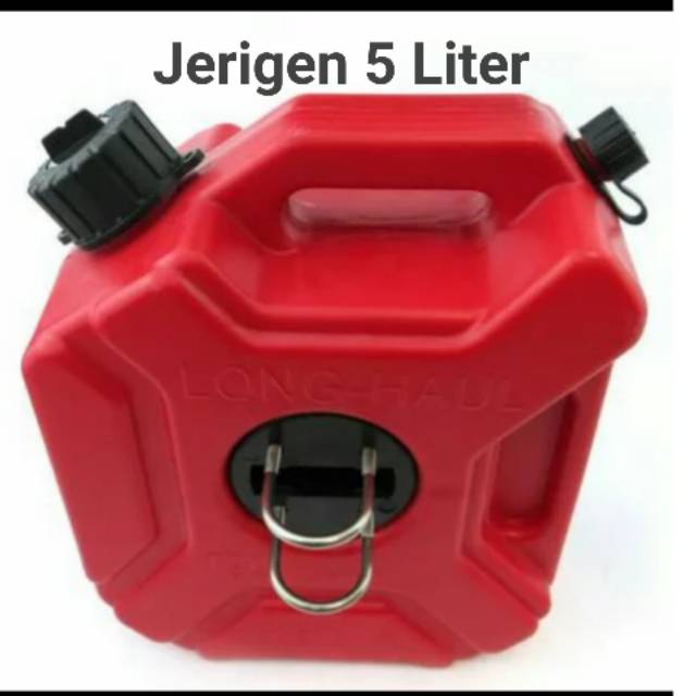 Jerigen Plastik 5 Liter + Braket - Jerigen Bensin 5 Liter Bahan Plastik ABS