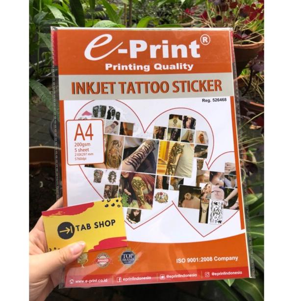

ϟ Stock Terbatas ϟ EPRINT INKJET TATTOO STICKER A4 ::