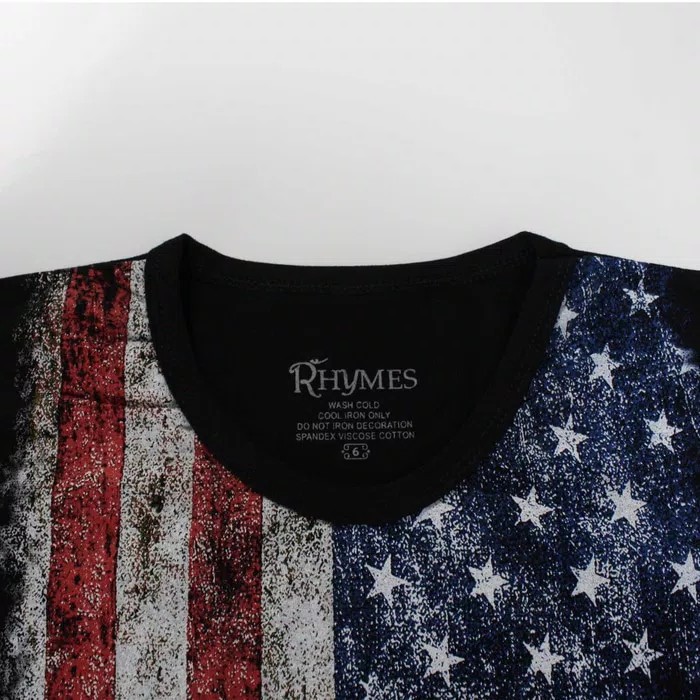 Kaos Baju Tshirt Bendera Amerika USA Premium Quality Big Size Jumbo XL-XXXL Rhymes