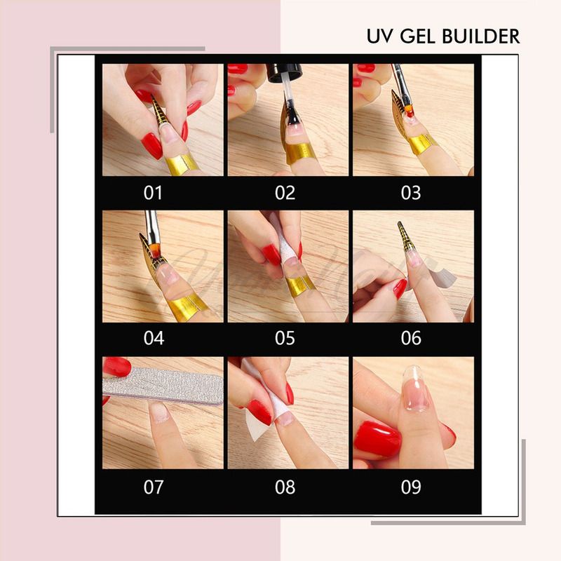 Sina uv gel builder gel nail sculpture pink white clear top base gel uv gel polish nail