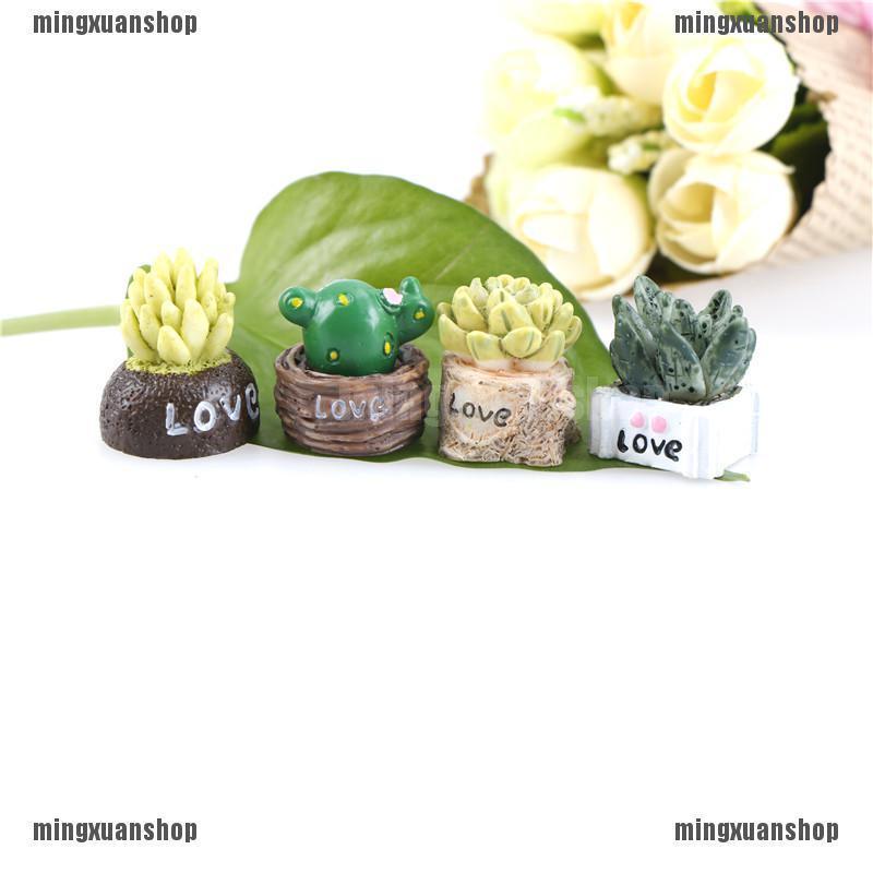 4Pcs Hiasan  Patung  Miniatur Resin Craft Terrarium Taman  