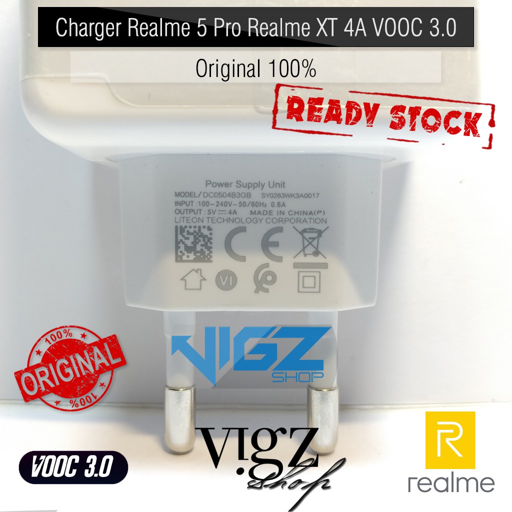 Charger Realme 5 Pro Realme XT 4A VOOC 3.0 USB Type C Original 100%