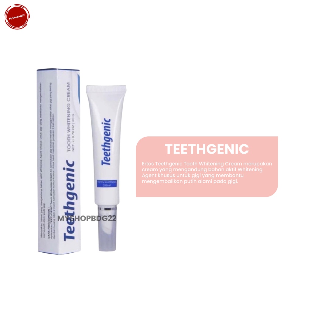 Teethgenic Tooth Whitening Cream 20 gr Krim Pencerah Pemutih Atasi Gigi Kuning By Myshopbdg22