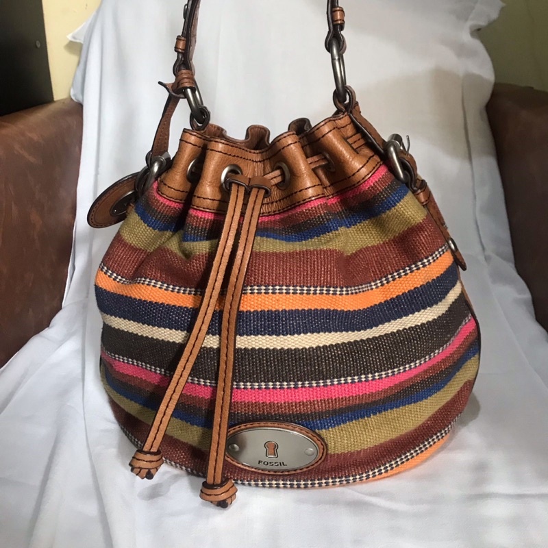 Tas Selempang Wanita Fossil Drawstripes Original