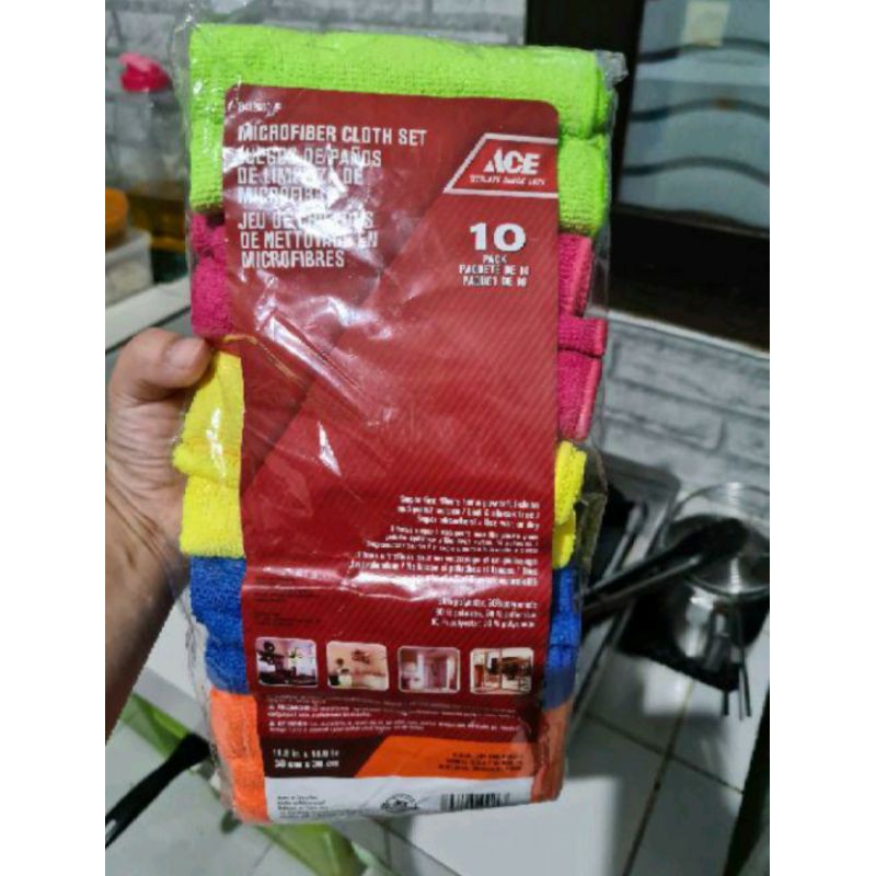 ACE KAIN LAP SET MICROFIBER 30x30 CM PROCLEAN/LAP MOTOR/LAP DAPUR/LAP MOBIL/LAP KACA