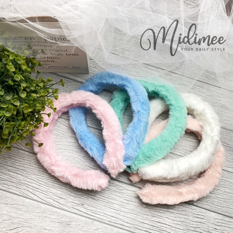 (COD) Bando Korea Bulu Bando Mantel Musim Dingin Winter Korean Faux Fur Headband Hairband