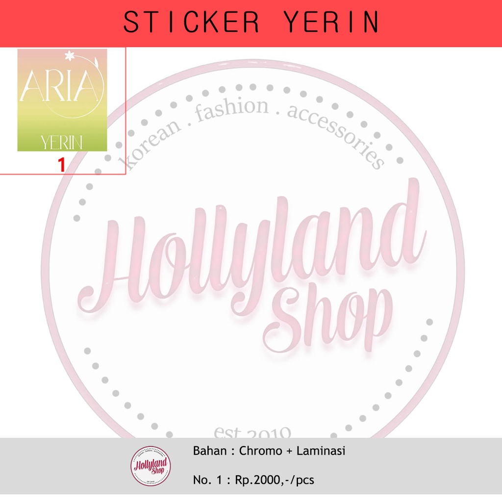 

Sticker YERIN Logo part 1 (5pcs Sticker)