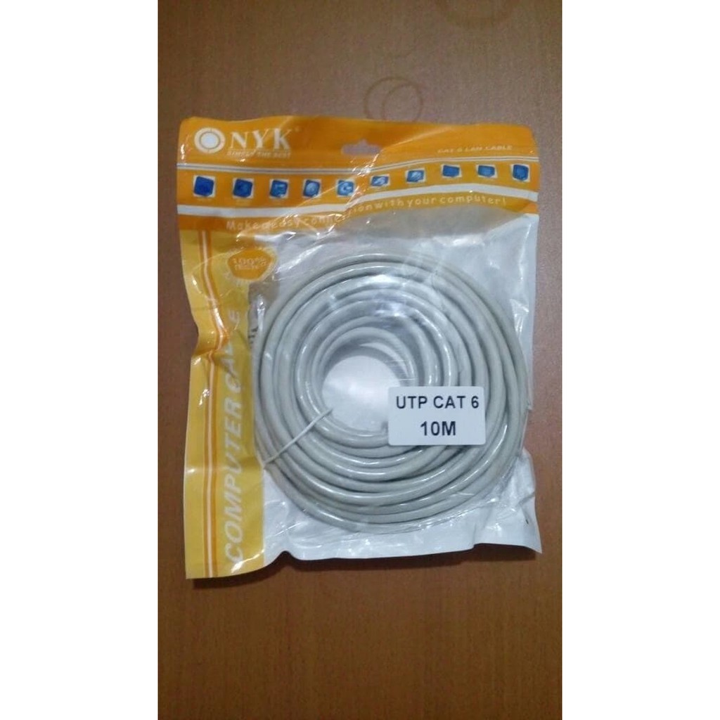 KABEL LAN 10 METER NYK CAT 6 / UTP 10 M / LAN 10M