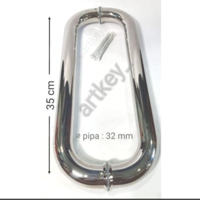 Handle Pintu  Model C pipa Ø 32 As 35 cm Stainless steel