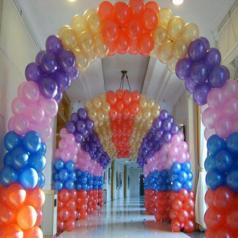 100 Pcs/set Warna-Warni Pearlescent Lateks Balon Pernikahan Ulang Tahun Baby Shower Pesta Dekorasi Balon Meriah Dekorasi Mainan Anak