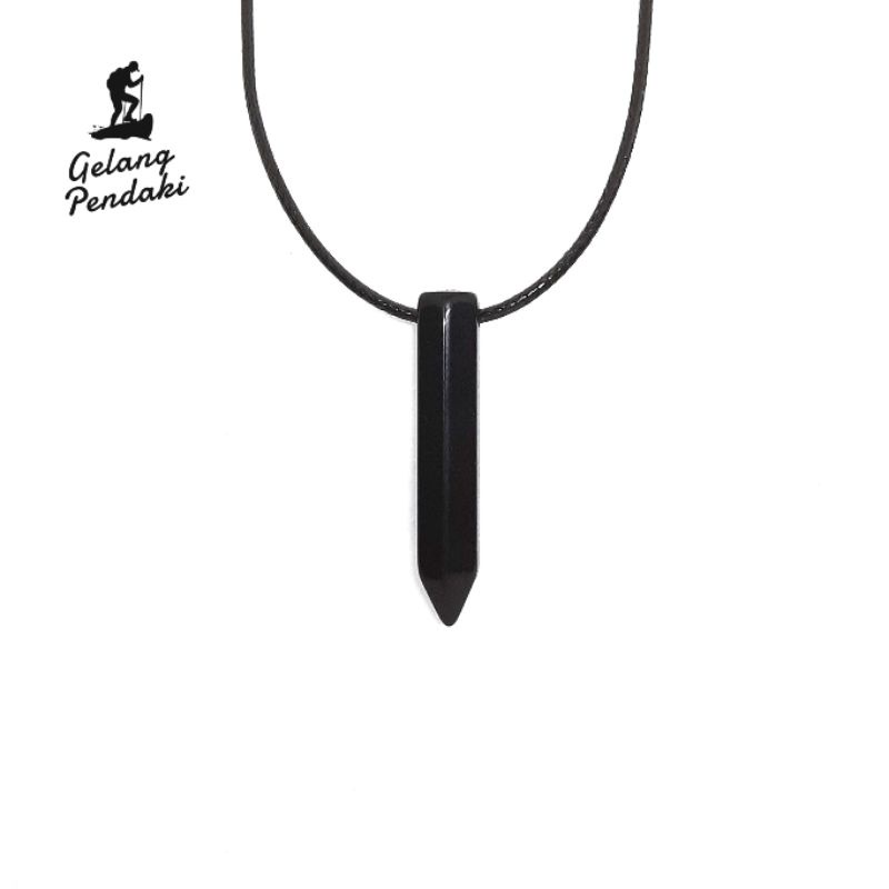 Kalung Tali Pria Bandul Black Jade Premium. Kalung Tali. Kalung Pria. Kalung Bandul. Kalung Black Ja