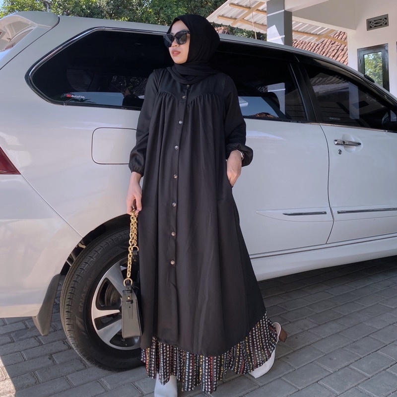 Syakila Long Tunik Basic Oversize Tunik Polos Jumbo Premium