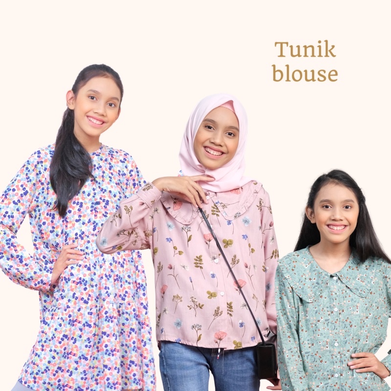 Tunik Anak 8-12th Tunik Remaja Blus Anak Rayon Kemaja Anak Rayon