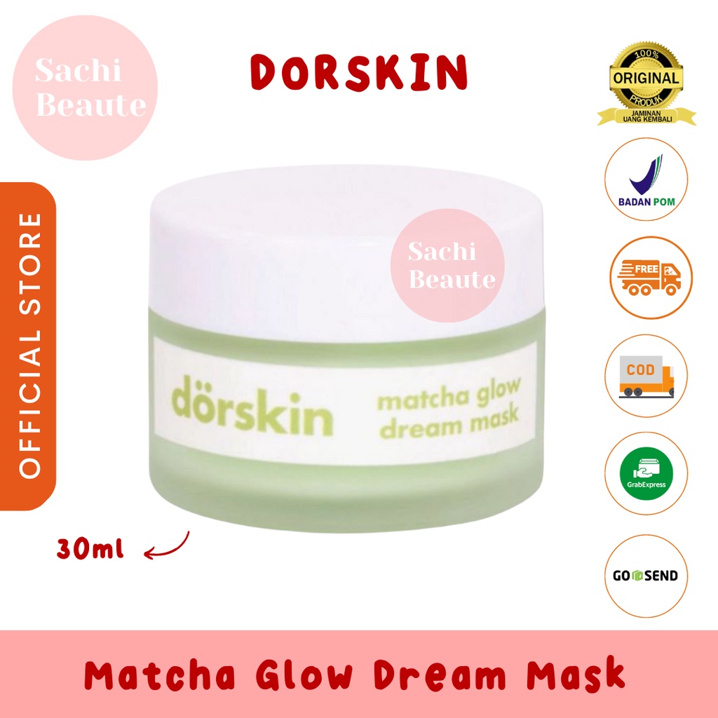 Dorskin Matcha Glow Dream Sleeping Mask Brightening Masker Skintific Moisturizer Somethinc Masker