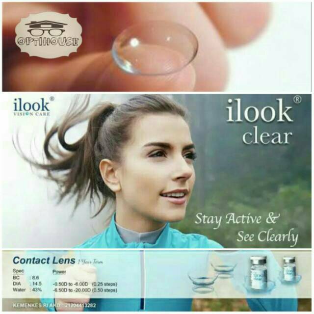 softlens bening minus tinggi softlens untuk olahraga lamar kerja main futsal basket Ilook clear