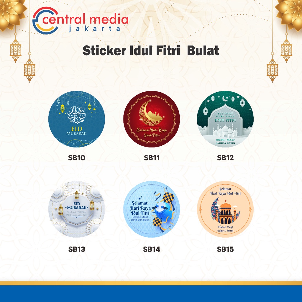 

Sticker Idul Fitri Bulat Cromo Label Hampers Lebaran Eid Mubarak