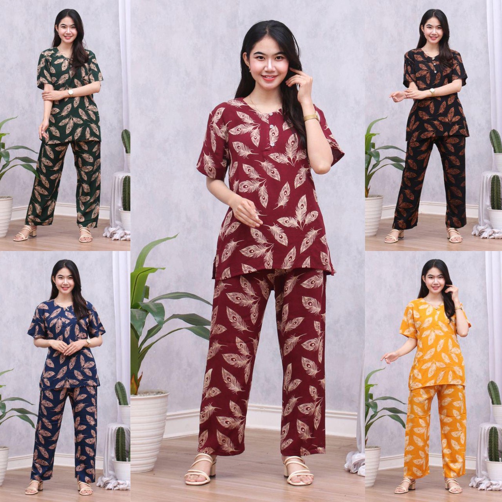 Setelan CP ANDIN Setelan Tyedye Batik Piyama Batik Baju Tidur Dater Cantik-2