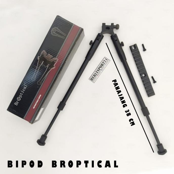 BIPOD SENAPAN ANGIN / BIPOD REL / BIPOD PANJANG 38CM / BIPOT BROPTIC Star Seller
