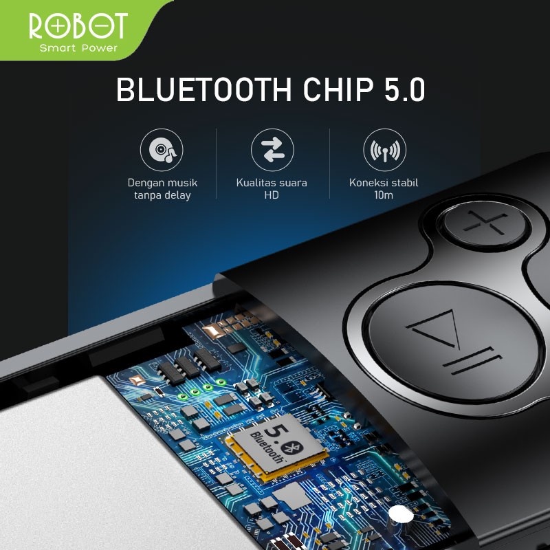 Bluetooth Dongle Receiver ROBOT RS10 Headset Speaker Jack 3.5 Tape MP3