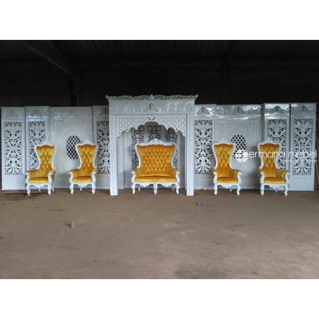 Set Dekorasi Pelaminan Syahrini Modern Mewah Terbaru Jepara