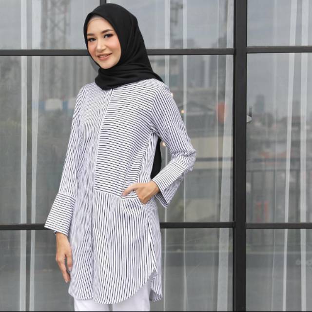 STRIPES TUNIK OFF WHITE by Heaven Lights