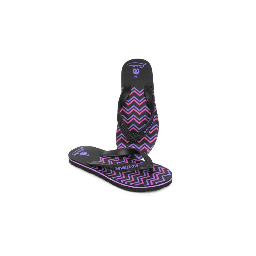 Sandal Jepit Swallow Hitam Emas Original /Black Gold (Savilo) - Savilo Zig-zag - Savilo Duri