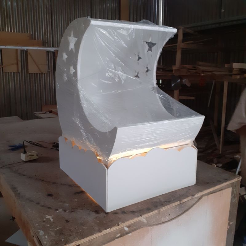 tempat tidur bayi  half moon aqiqah bulan sabit