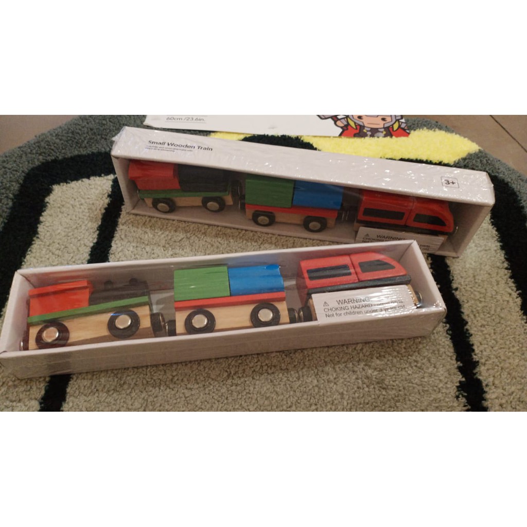 small wooden train miniso