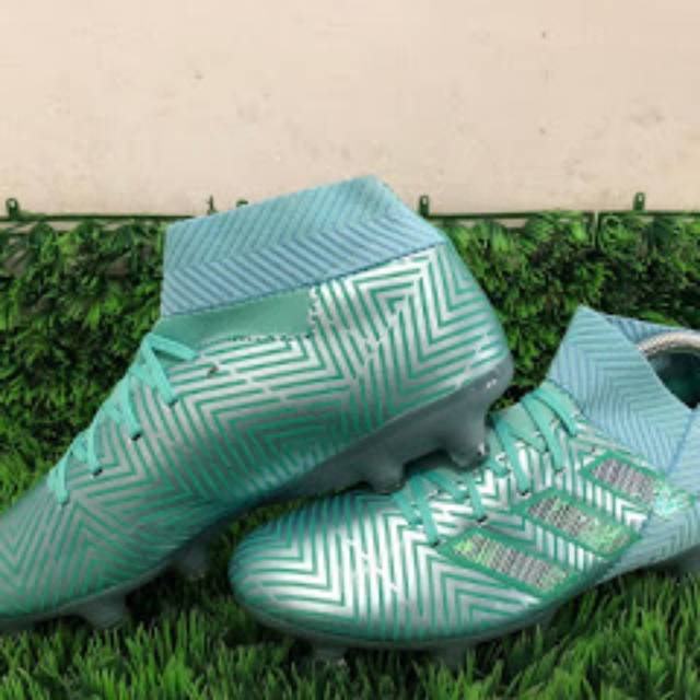 Soccer Adidas Nemeziz 18.2 FG - Light Green Blue Ukuran 39, 40, 41, 42, 43