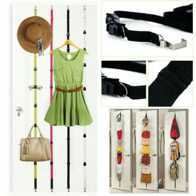 UP AND DOWN HOOK ( ADJUSTABLE HOOKS FOR DOOR CREATIVE ) Up DN Hook Gantungan Tas Gantung Bag