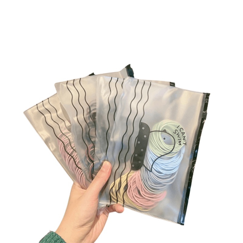 Ikat Rambut Karet Polos Elastis Gaya Korea Wanita / Karet Rambut / Karet Gelang Kucir isi 100pc MCO - AR05-1