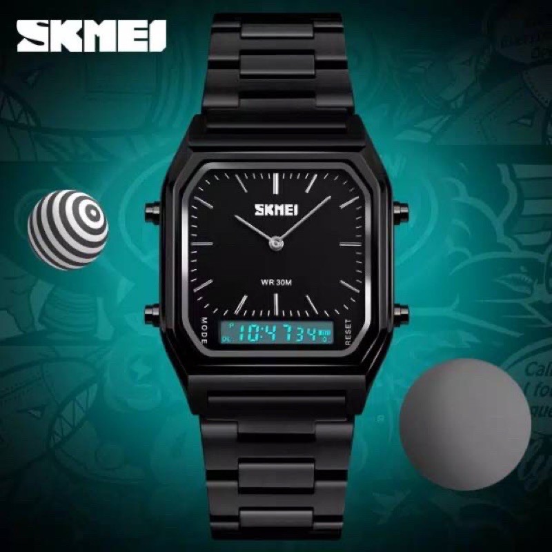 SKMEI 1220 Men's Retro Luxury Quartz Watch Three Time Zone Fashion Wristwatch