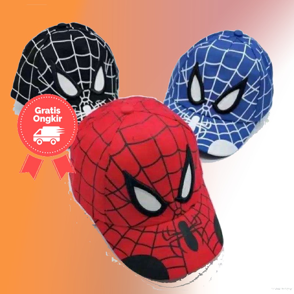 TOPI ANAK , TOPI , TOPI MODEL SPIDER MAN