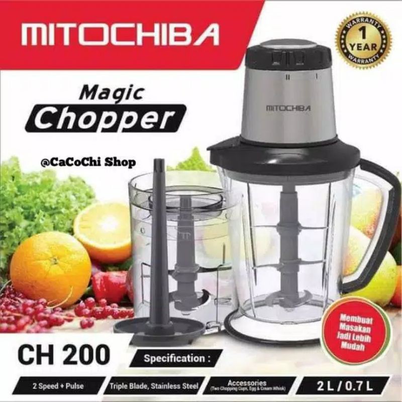 CHOPPER MITOCHIBA CH 200 MAGIC ORI GARANSI RESMI FOOD CHOPER COPPER COPER