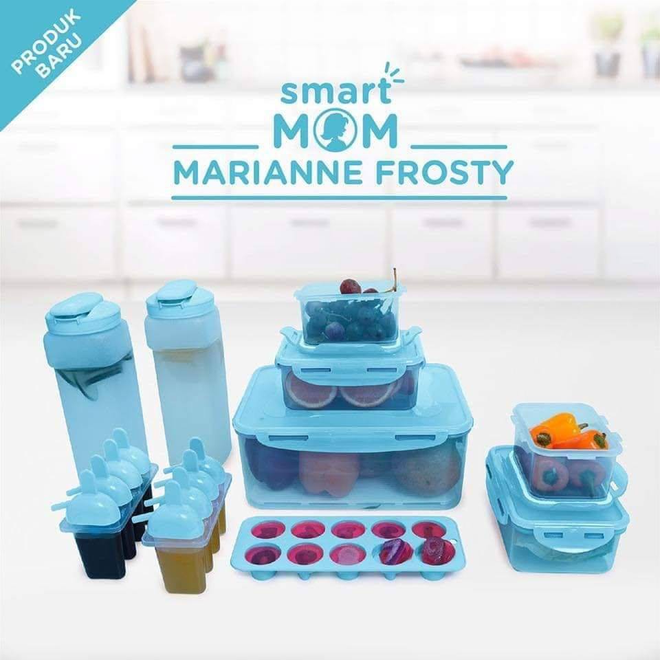 PROMO Smart Mom Marianne Frosty / Set Kulkas isi Botol, Cetakan Es Krim Pudding Jelly dan Wadah