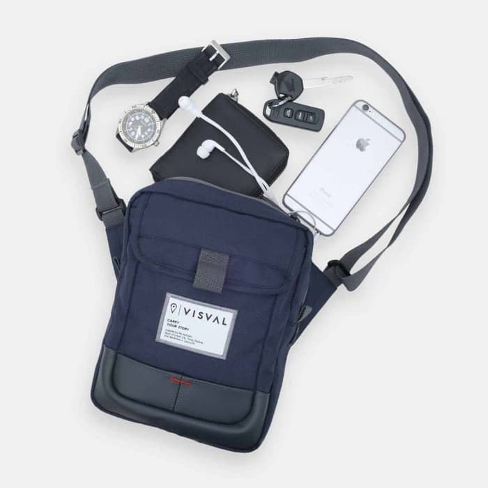 Tas Selempang Pria VISVAL Sling Bag Flashpack Slempang Cowok Ori Murah