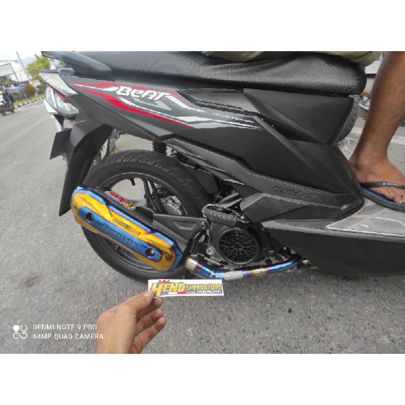 Knalpot Tsukigi, knalpot sugi Daeng Beat/Scopy/mio/vario/Beat2020/Genio Pipa lewat atas-2