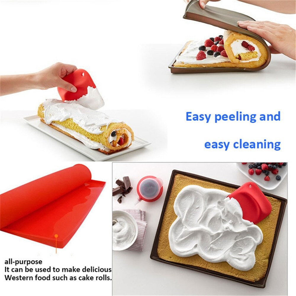 SILICONE CAKE ROLL MAT BAKING PAN ROASTING MATT ALAS BOLU GULUNG SILIKON TATAKAN SWISS KUE SILICON