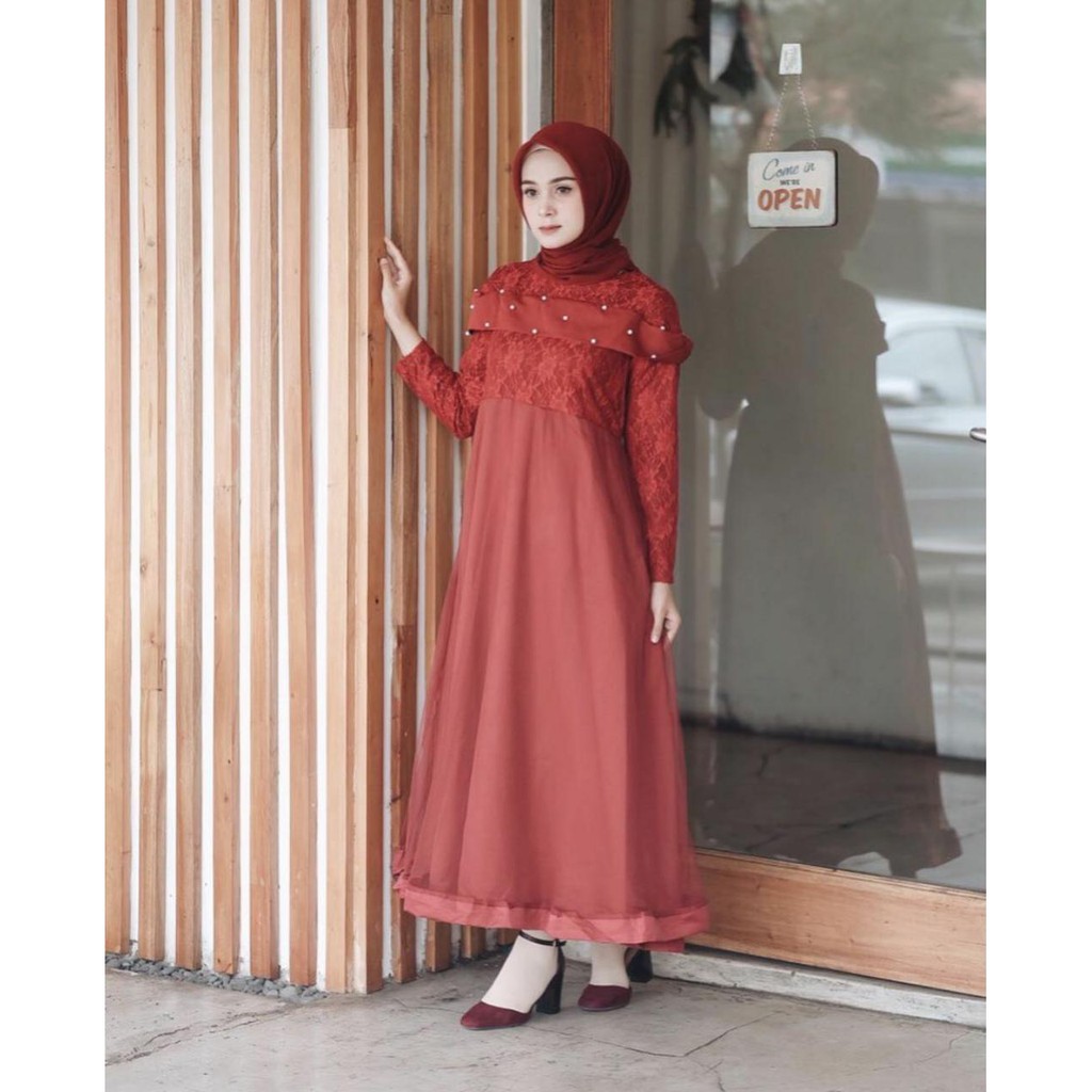 MAXI MATYLDA GAMIS CANTIK Gaun Dress Pesta Kondangan Lebaran Baju Muslim