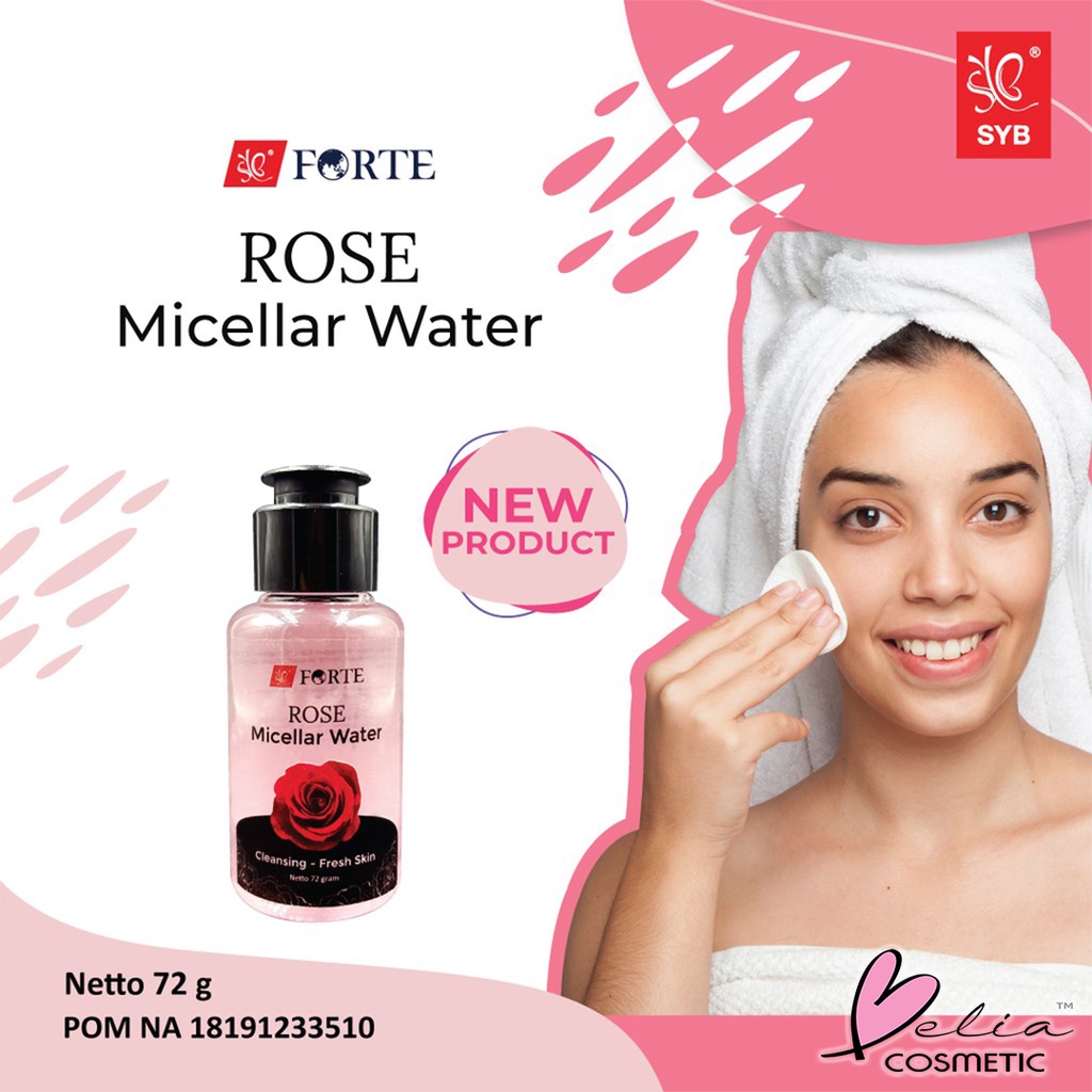 ❤ BELIA ❤ SYB Forte Rose Micellar Water 77g | Cleansing - Fresh Skin | Air Mawar | BPOM | Halal