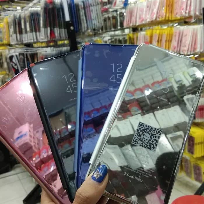 Redmi Note 7 Pro - Clear View Flip Cover Standing