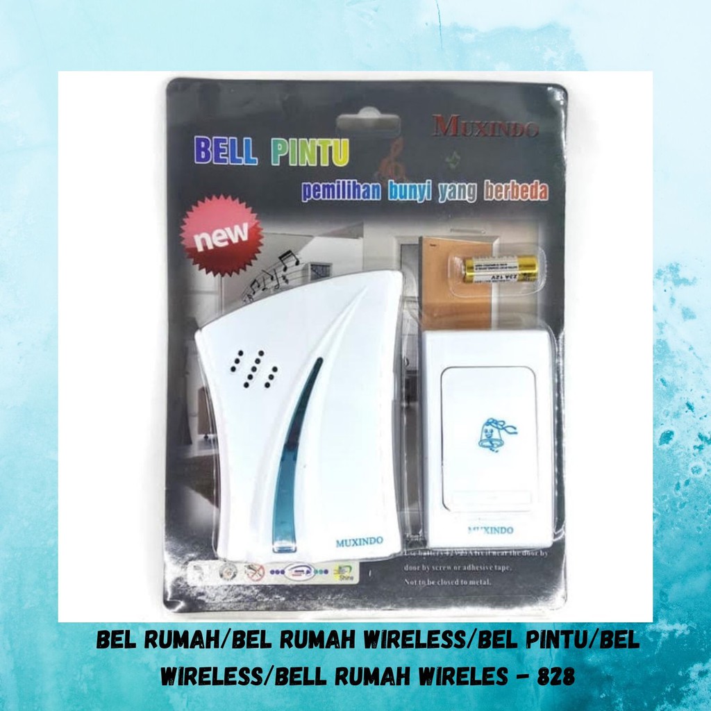 Bel Rumah/Bel Rumah Wireless/Bel Pintu/Bel wireless/Bell Rumah Wireles - 828 +  828 baterai