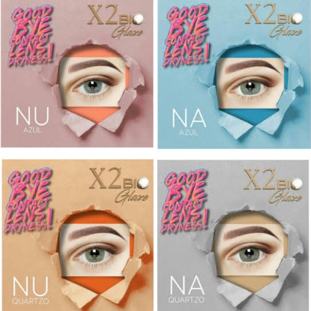Softlens X2 BIO GLAZE/SOFTLENS WARNA COLOUR NU AZUL NU QUARTZO NA AZUL NA QUARTZO/SOFTLENS MURAH
