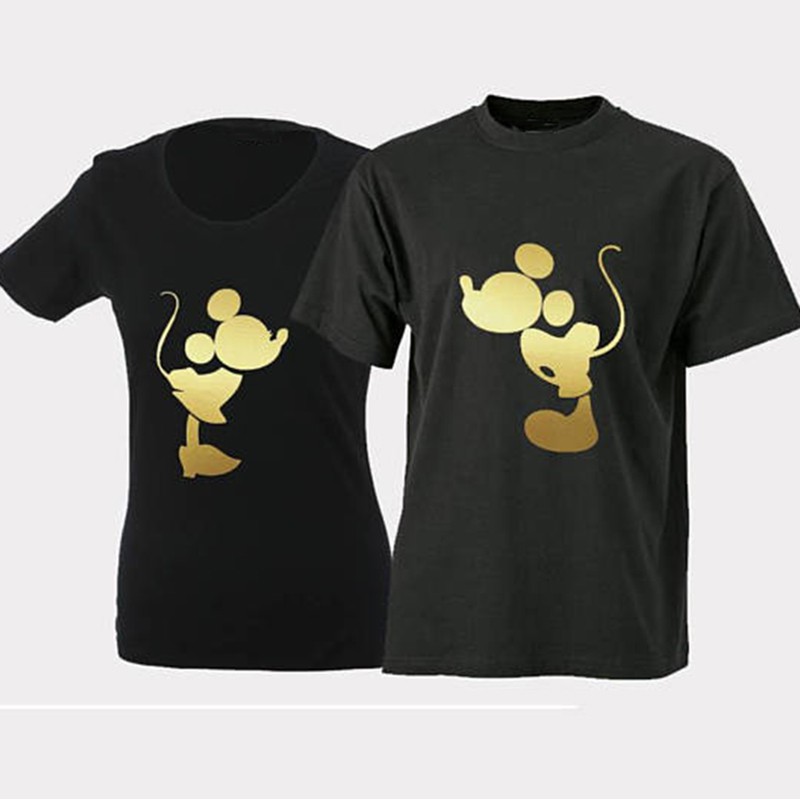 T Shirt Couple Clothes Mickey Tshirt Men Mickey Couple T Shirt Minnie Tops Minnie T-shirt