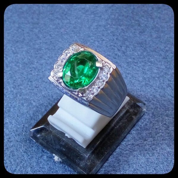 CINCIN GREEN AQUAMARINE CUTING MEWAH &amp; ELEGAN