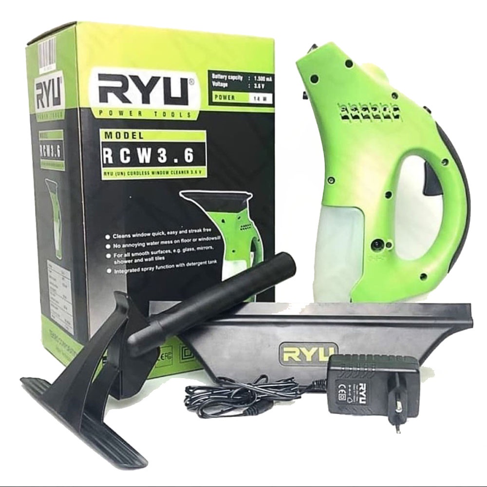 RYU RCW3.6 CORDLESS WINDOW CLEANER MESIN PEMBERSIH KACA JENDELA MOBIL