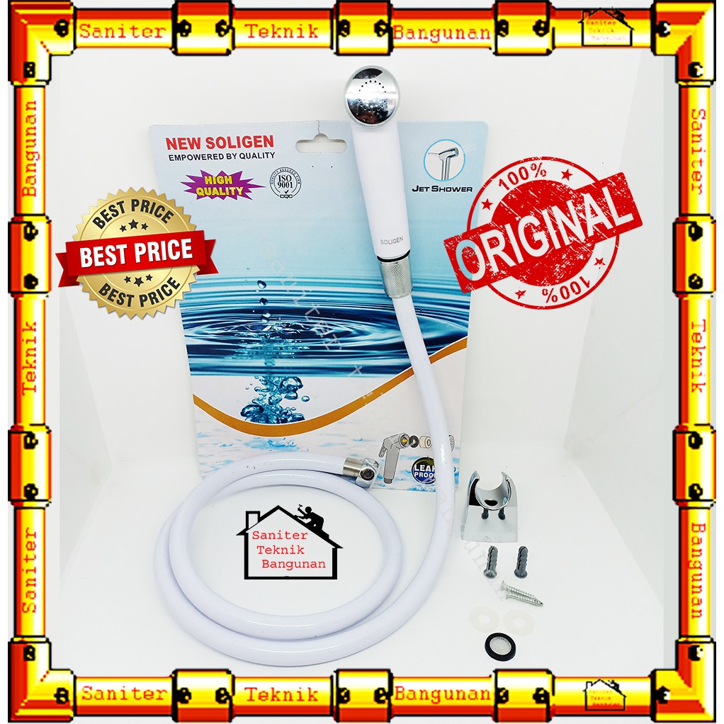 JET SHOWER TOILET SOLIGEN SET A225 PUTIH-SHOWER CEBOK-SHOWER TOILET